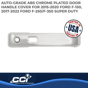 Coast to Coast Exterior Door Handle Cover, Chrome Plated, ABS Plastic, With Door Handle Trim, With Smart Key, With Covers for 4 Doors – CCIDH68570S
