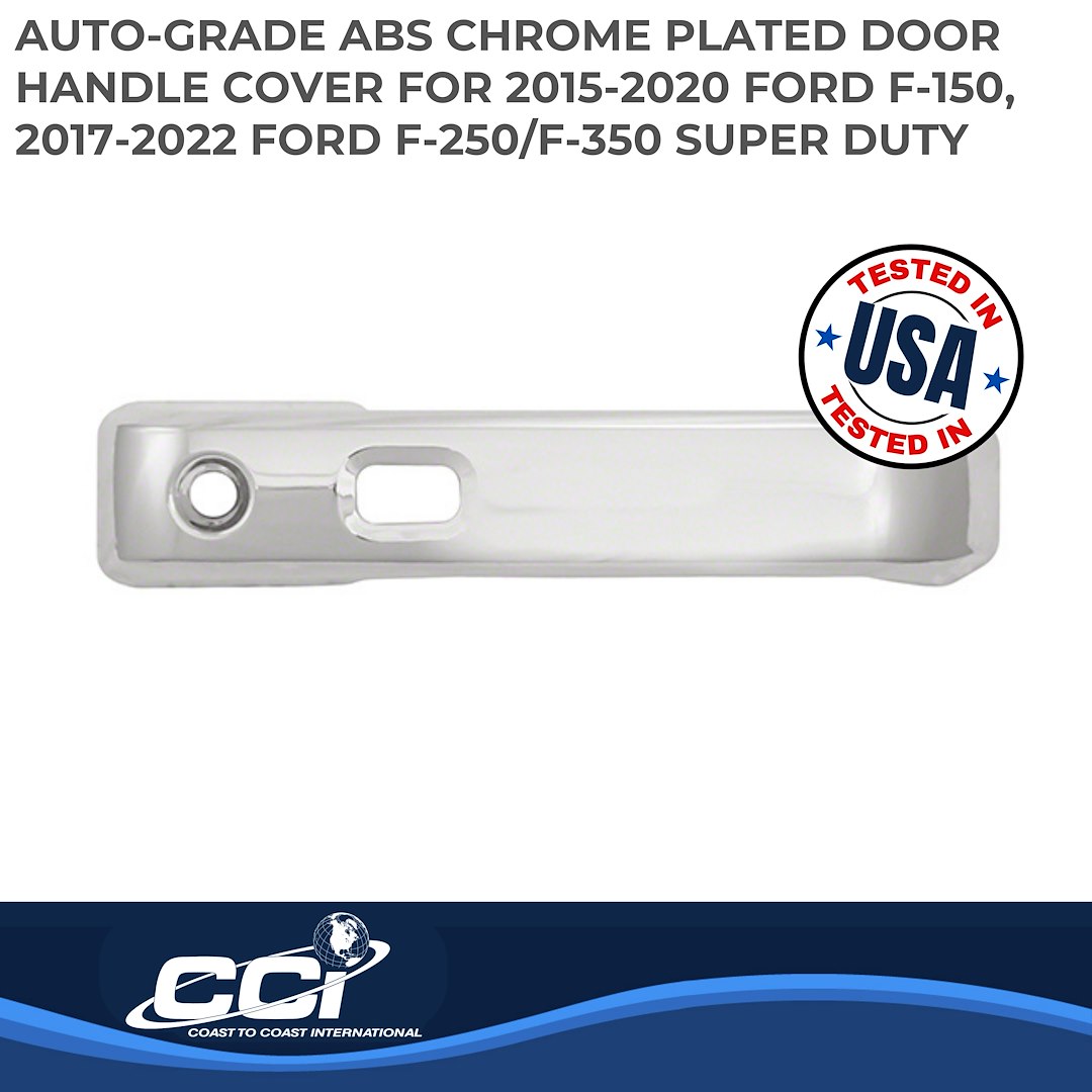 Coast to Coast Exterior Door Handle Cover, Chrome Plated, ABS Plastic, With Door Handle Trim, With Smart Key, With Covers for 4 Doors – CCIDH68570S