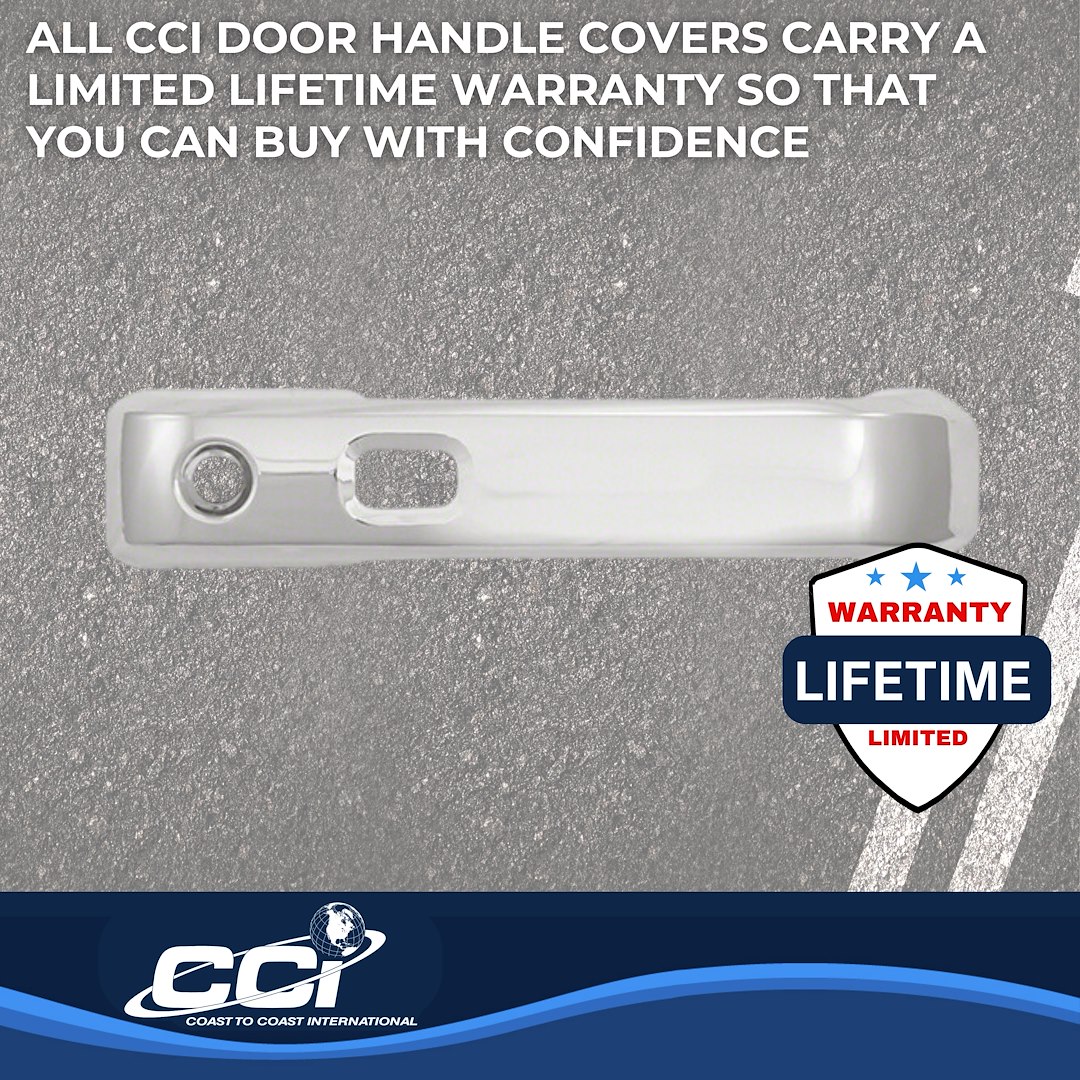 Coast to Coast Exterior Door Handle Cover, Chrome Plated, ABS Plastic, With Door Handle Trim, With Smart Key, With Covers for 4 Doors – CCIDH68570S