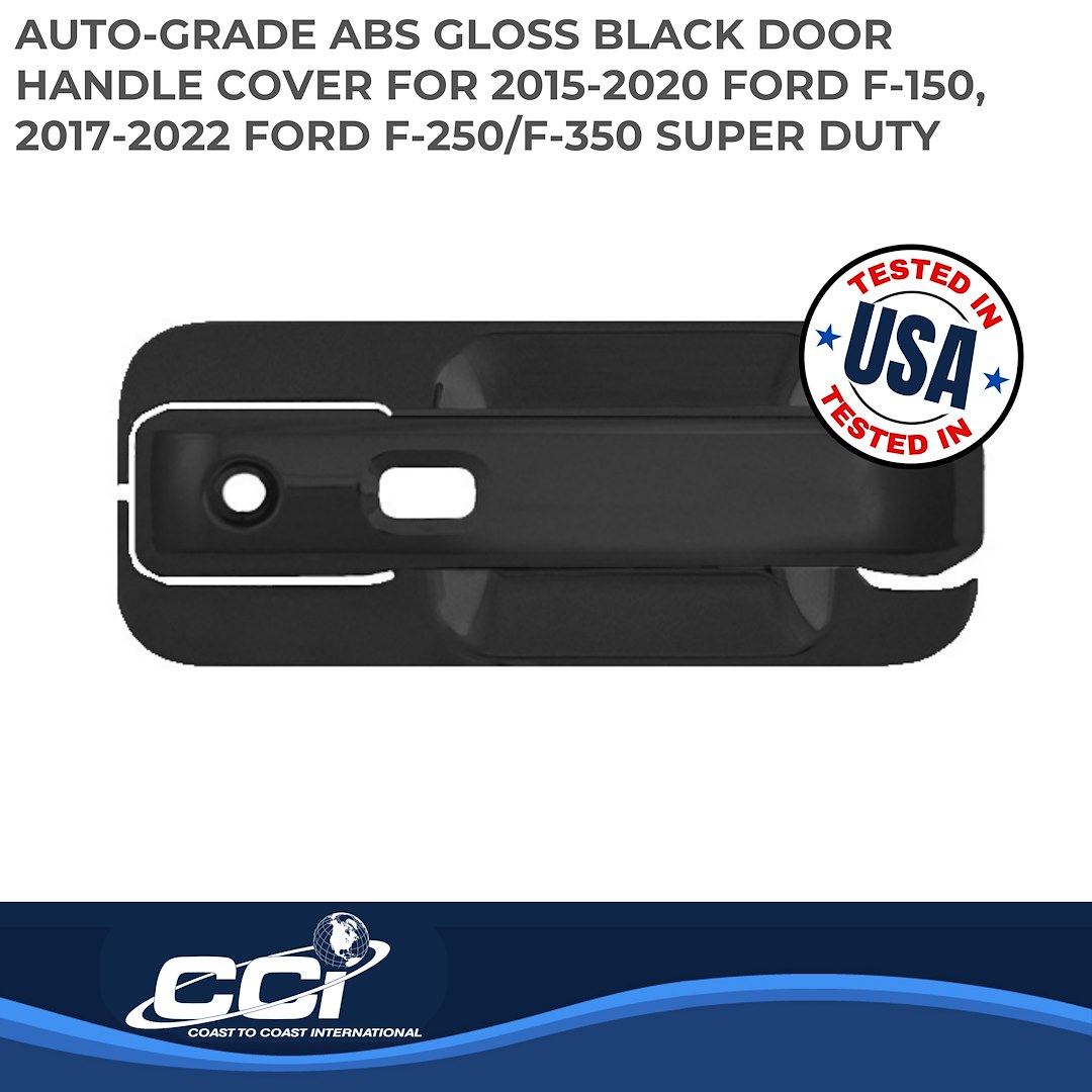 Coast to Coast Exterior Door Handle Cover, Black, ABS Plastic, With Door Handle Trim, With Smart Key, With Covers for 4 Doors – CCIDH68570SBK