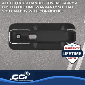 Coast to Coast Exterior Door Handle Cover, Black, ABS Plastic, With Door Handle Trim, With Smart Key, With Covers for 4 Doors – CCIDH68570SBK