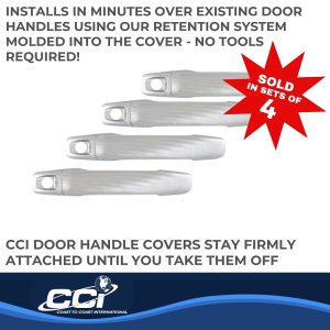 Coast to Coast Exterior Door Handle Cover, Chrome Plated, ABS Plastic, With Door Handle Trim, Without Passenger Side Keyhole – CCIDH68571B