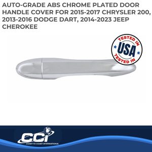Coast to Coast Exterior Door Handle Cover, Chrome Plated, ABS Plastic, With Door Handle Trim – CCIDH68572B