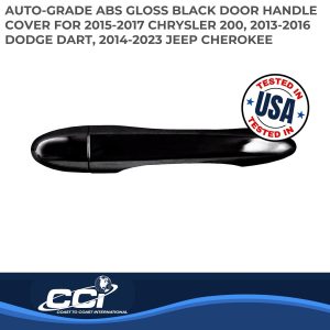 Coast to Coast Exterior Door Handle Cover, Black, ABS Plastic, With Door Handle Trim – CCIDH68572BBK