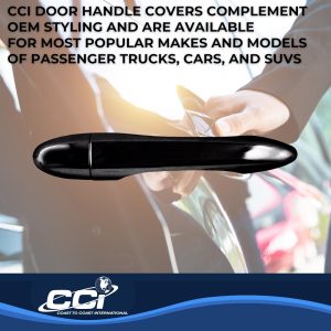 Coast to Coast Exterior Door Handle Cover, Black, ABS Plastic, With Door Handle Trim – CCIDH68572BBK
