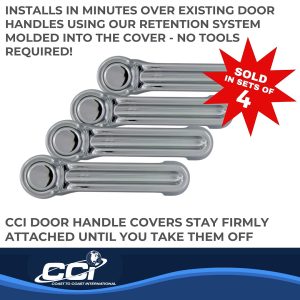 Coast to Coast Exterior Door Handle Cover, Black, ABS Plastic, With Door Handle Trim – CCIDH68573SBK