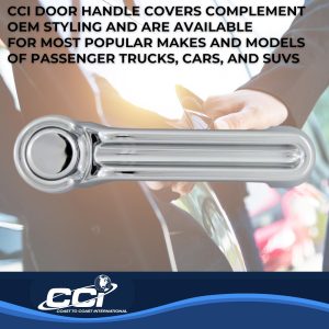 Coast to Coast Exterior Door Handle Cover, Black, ABS Plastic, With Door Handle Trim – CCIDH68573SBK