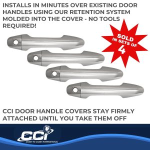 Coast to Coast Exterior Door Handle Cover, Chrome Plated, ABS Plastic, With Door Handle Trim – CCIDH68577B