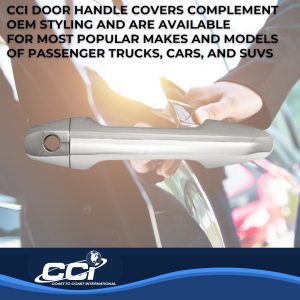 Coast to Coast Exterior Door Handle Cover, Chrome Plated, ABS Plastic, With Door Handle Trim – CCIDH68577B