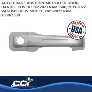 Coast to Coast Exterior Door Handle Cover, Chrome Plated, ABS Plastic, With Door Handle Trim – CCIDH68579B