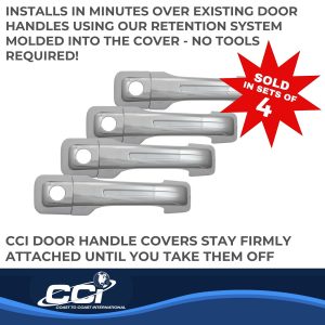 Coast to Coast Exterior Door Handle Cover, Chrome Plated, ABS Plastic, With Door Handle Trim – CCIDH68579B