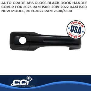 Coast to Coast Exterior Door Handle Cover, Black, ABS Plastic, With Door Handle Trim, With Driver Side/ Without Passenger Side Keyhole – CCIDH68579BBK