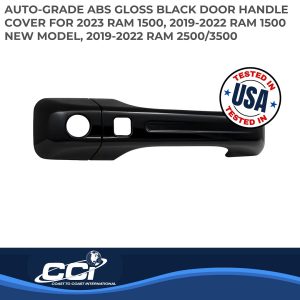 Coast to Coast Exterior Door Handle Cover, Black, ABS Plastic, With Door Handle Trim – CCIDH68579SBK