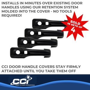 Coast to Coast Exterior Door Handle Cover, Black, ABS Plastic, With Door Handle Trim – CCIDH68579SBK