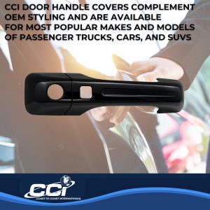 Coast to Coast Exterior Door Handle Cover, Black, ABS Plastic, With Door Handle Trim – CCIDH68579SBK