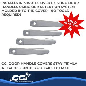 Coast to Coast Exterior Door Handle Cover, Chrome Plated, ABS Plastic, Levers Only – CCIDH68581B