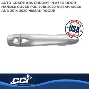 Coast to Coast Exterior Door Handle Cover, Chrome Plated, ABS Plastic, Levers Only, With Smart Key, With Covers for 4 Doors – CCIDH68581S