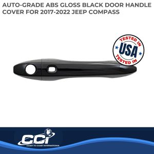 Coast to Coast Exterior Door Handle Cover, Gloss Black, ABS Plastic, Levers Only, With Smart Key, With Covers for 4 Doors – CCIDH68582SBK