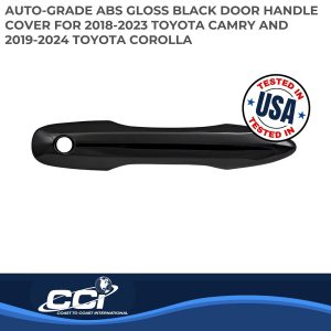 Coast to Coast Exterior Door Handle Cover, Gloss Black, ABS Plastic, Lever Only – CCIDH68584BBK