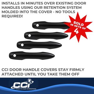 Coast to Coast Exterior Door Handle Cover, Gloss Black, ABS Plastic, Lever Only – CCIDH68584BBK