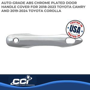 Coast to Coast Exterior Door Handle Cover, Chrome Plated, ABS Plastic, Levers Only, With Smart Key, With Covers for 4 Doors – CCIDH68584S