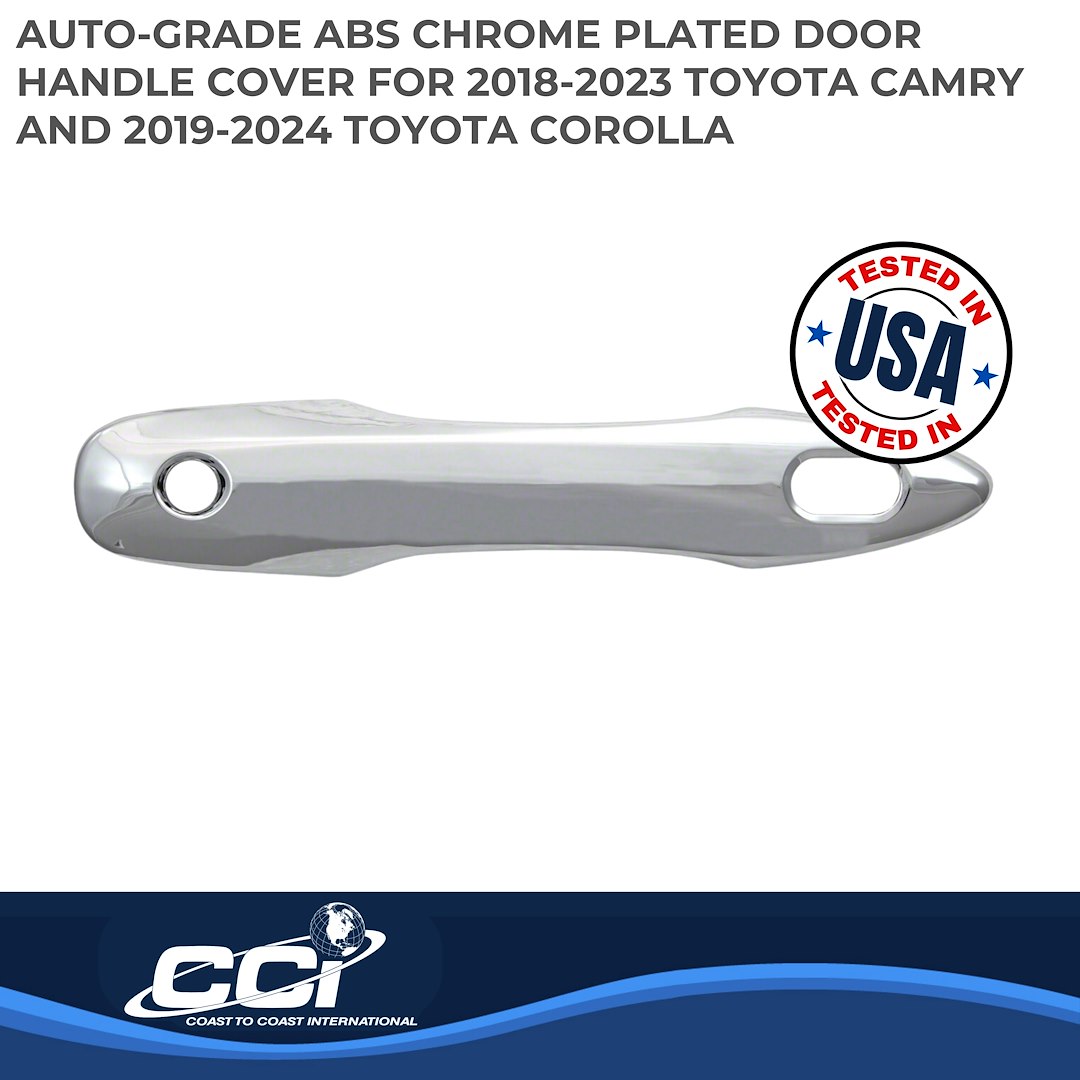 Coast to Coast Exterior Door Handle Cover, Chrome Plated, ABS Plastic, Levers Only, With Smart Key, With Covers for 4 Doors – CCIDH68584S