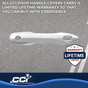 Coast to Coast Exterior Door Handle Cover, Chrome Plated, ABS Plastic, Levers Only, With Smart Key, With Covers for 4 Doors – CCIDH68584S