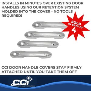 Coast to Coast Exterior Door Handle Cover, Chrome Plated, ABS Plastic, Lever Only – CCIDH68585B