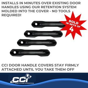Coast to Coast Exterior Door Handle Cover, Gloss Black, ABS Plastic, Lever Only – CCIDH68585BBK