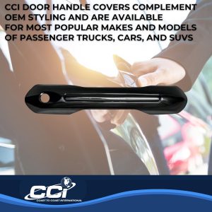 Coast to Coast Exterior Door Handle Cover, Gloss Black, ABS Plastic, Lever Only – CCIDH68585BBK