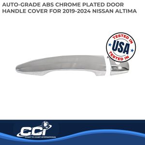 Coast to Coast Exterior Door Handle Cover, Chrome Plated, ABS Plastic, Levers Only, With Smart Key, With Covers for 4 Doors – CCIDH68587S