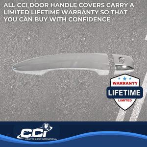 Coast to Coast Exterior Door Handle Cover, Chrome Plated, ABS Plastic, Levers Only, With Smart Key, With Covers for 4 Doors – CCIDH68587S
