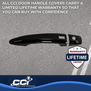 Coast to Coast Exterior Door Handle Cover, Gloss Black, ABS Plastic, Levers Only, With Smart Key, With Covers for 4 Doors – CCIDH68587SBK