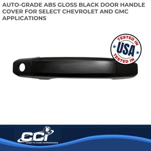 Coast to Coast Exterior Door Handle Cover, Gloss Black, ABS Plastic, Levers Only – CCIDH68588BBK