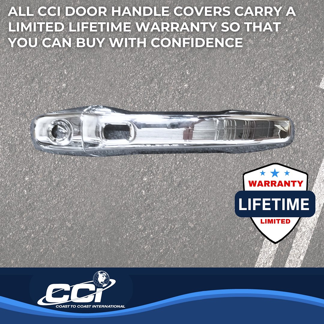 Coast to Coast Exterior Door Handle Cover, Chrome Plated, ABS Plastic, Without Door Handle Trim – DH68589S