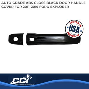 Coast to Coast Exterior Door Handle Cover, Painted, Gloss Black, ABS Plastic, Without Door Handle Trim – DH68589SBK