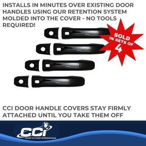 Coast to Coast Exterior Door Handle Cover, Painted, Gloss Black, ABS Plastic, Without Door Handle Trim – DH68589SBK
