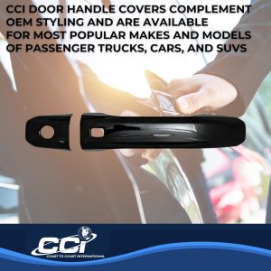 Coast to Coast Exterior Door Handle Cover, Painted, Gloss Black, ABS Plastic, Without Door Handle Trim – DH68589SBK