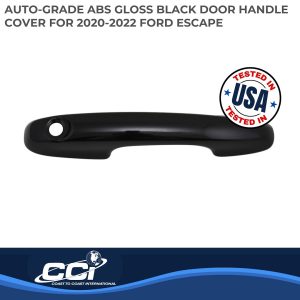 Coast to Coast Exterior Door Handle Cover, Painted, Gloss Black, ABS, Without Passenger Side Keyhole, Set of 4 – CCIDH68590BBK