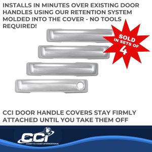 Coast to Coast Exterior Door Handle Cover, Chrome Plated, ABS Plastic, Levers Only – CCIDH68592B