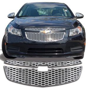 Coast to Coast Grille Insert, Overlay, Honeycomb Style, 2 Piece, With Emblem Cutout Chrome Plated, ABS Plastic – IWCGI100
