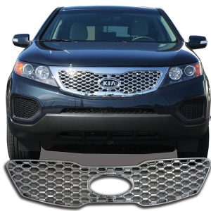 Coast to Coast Grille Insert, Overlay, Honeycomb Style, 1 Piece, With Emblem Cutout, Chrome Plated, ABS Plastic – IWCGI103