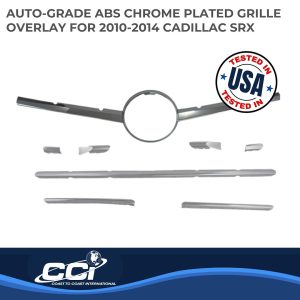 Coast to Coast Grille Insert, Overlay, Horizontal Bar Style, 7 Piece, Chrome Plated, ABS Plastic – IWCGI106