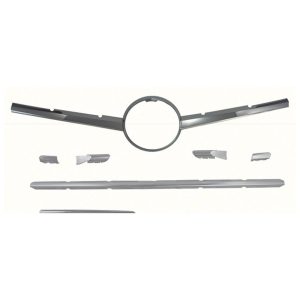 Coast to Coast Grille Insert, Overlay, Horizontal Bar Style, 7 Piece, Chrome Plated, ABS Plastic – IWCGI106