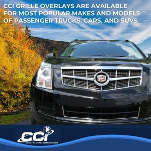 Coast to Coast Grille Insert, Overlay, Horizontal Bar Style, 7 Piece, Chrome Plated, ABS Plastic – IWCGI106