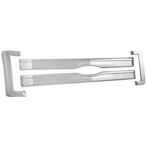 Coast to Coast Grille Insert, Overlay, Bar Style, 4 Piece, With Emblem Cutout, Chrome Plated, ABS Plastic – IWCGI113