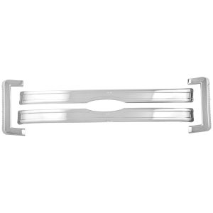 Coast to Coast Grille Insert, Overlay, Bar Style, 4 Piece, With Emblem Cutout, Chrome Plated, ABS Plastic – IWCGI113