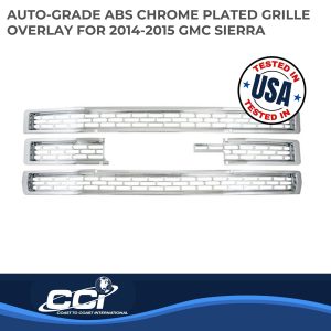 Coast to Coast Grille Insert, Overlay, 1 Piece, With Emblem Cutout, Chrome Plated, ABS Plastic, Also Use New Number IWCGI123 – GI123