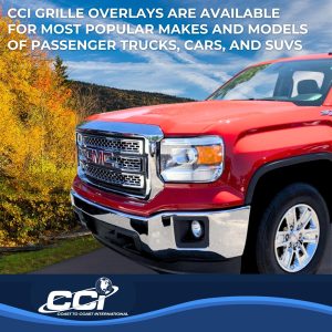 Coast to Coast Grille Insert, Overlay, 1 Piece, With Emblem Cutout, Chrome Plated, ABS Plastic, Also Use New Number IWCGI123 – GI123