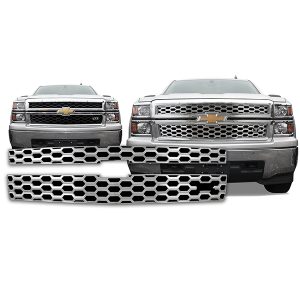 Coast to Coast Grille Insert, Overlay, 1 Piece, Chrome Plated, ABS Plastic – IWCGI124L
